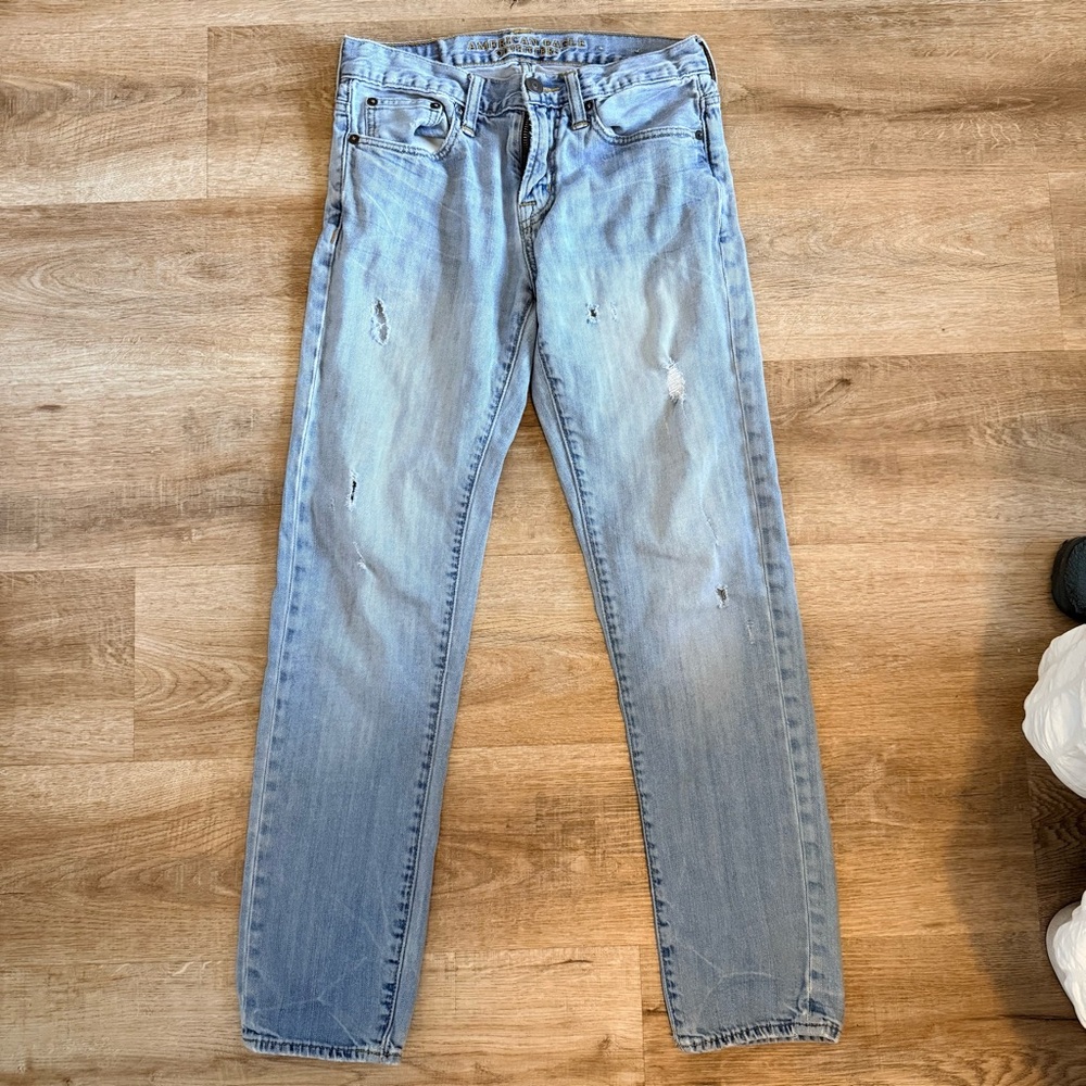 American Eagle Outfitters Men's Light Blue Slim Jeans